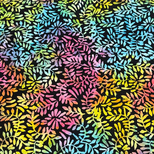 Feldman Batik Rainbow Clover Petal Cotton Fabric